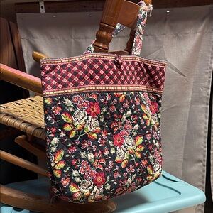 Floral Quilted Tote Bag